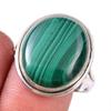 Кольцо из стерлингового серебра 925 пробы с натуральным малахитом, размер 11, n0u56