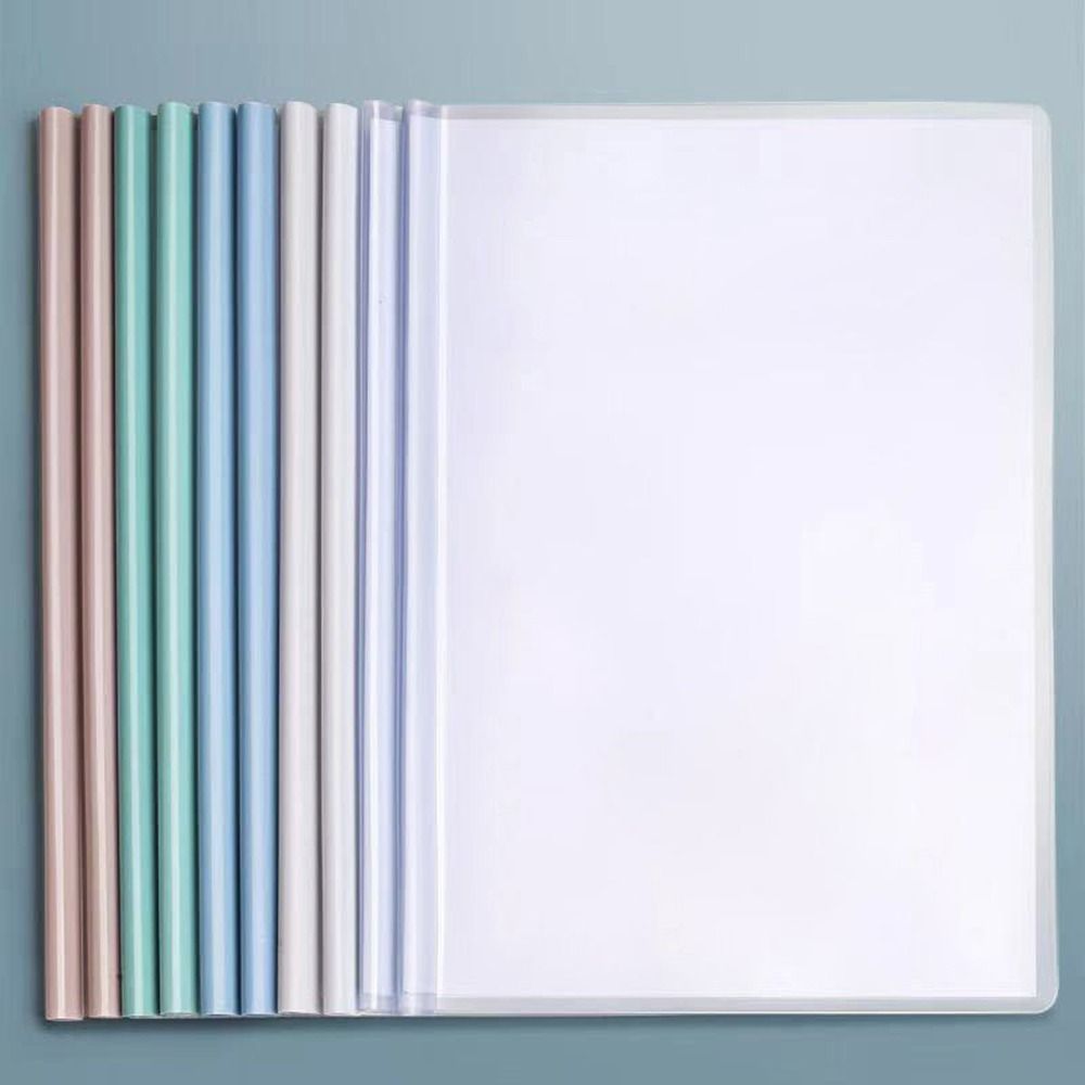 10pcs/set File Clip Holder Macaron Paper Folder Note Organizer Document Folder  School