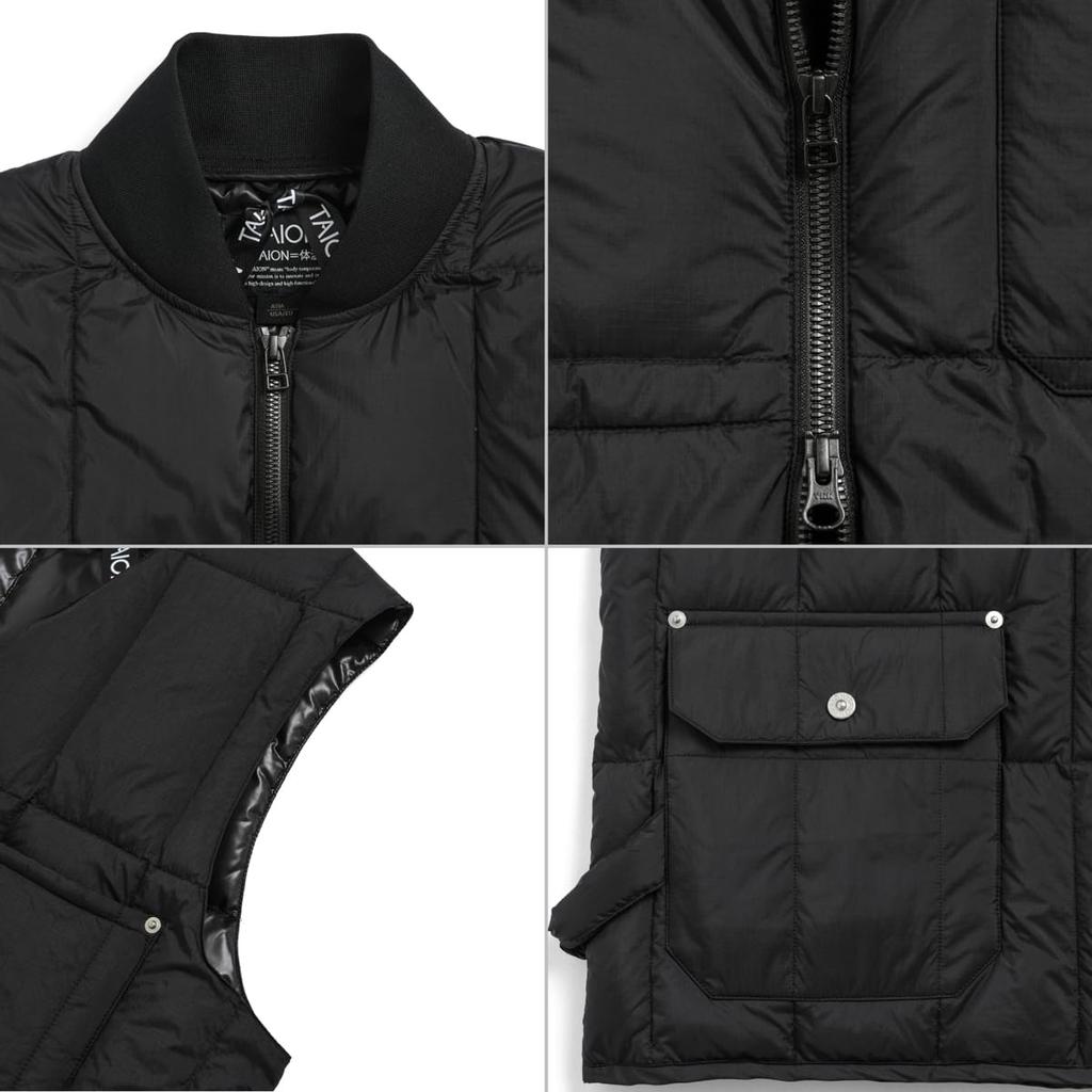 Taion Work Жилет пуховый на молнии с высоким воротником K008WZWK Детский