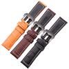 Watchband Italy Genuine Leather Watch Band Strap 22mm 24mm Thick Handmade Soft Cowhide Watchbands Belt With Retro Steel Buckle