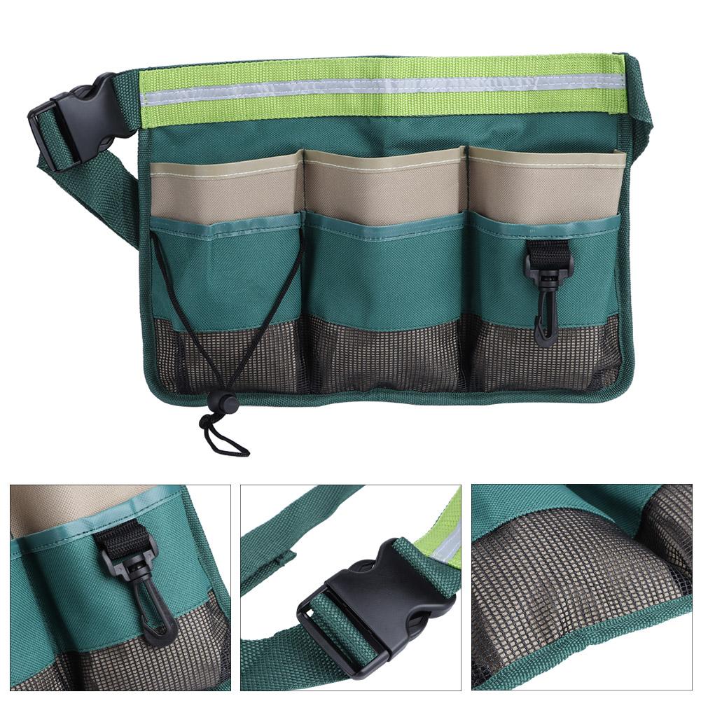 Многокарманная сумка для садовых инструментов, подвесная сумка-органайзер с регулируемым ремнем, садовые принадлежности