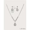 Necklace And Bracelet Accessory Set - Zircon Wedding Accessories Set - Bride's Jewelry Set