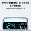 Mood Light Alarm Clock Large LED Table Clock with Handle Brightness Adjustment Time Date Week Display Desktop Clock Home Decor