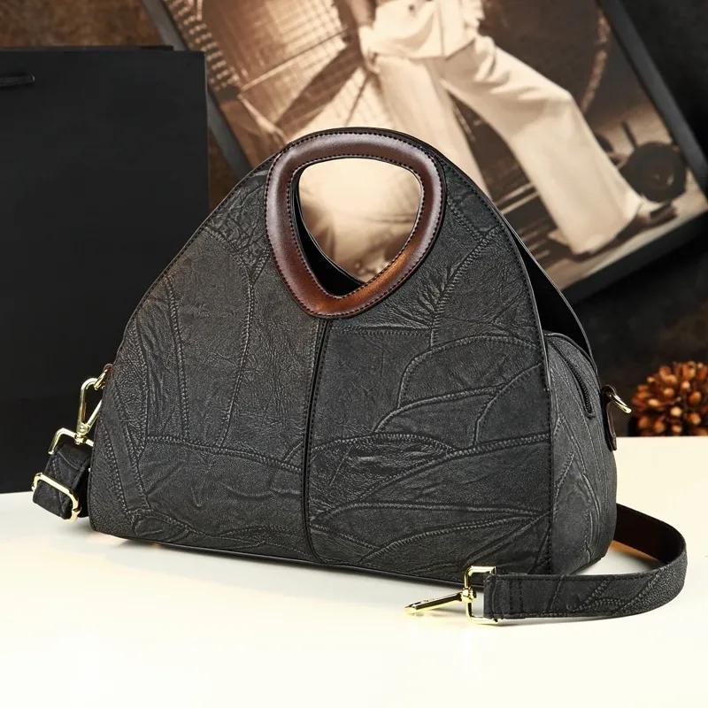 Crossbody Bag Female Jiaozi Shoulder Bag Handbag Simple Mother Bag Retro Personality Handbag