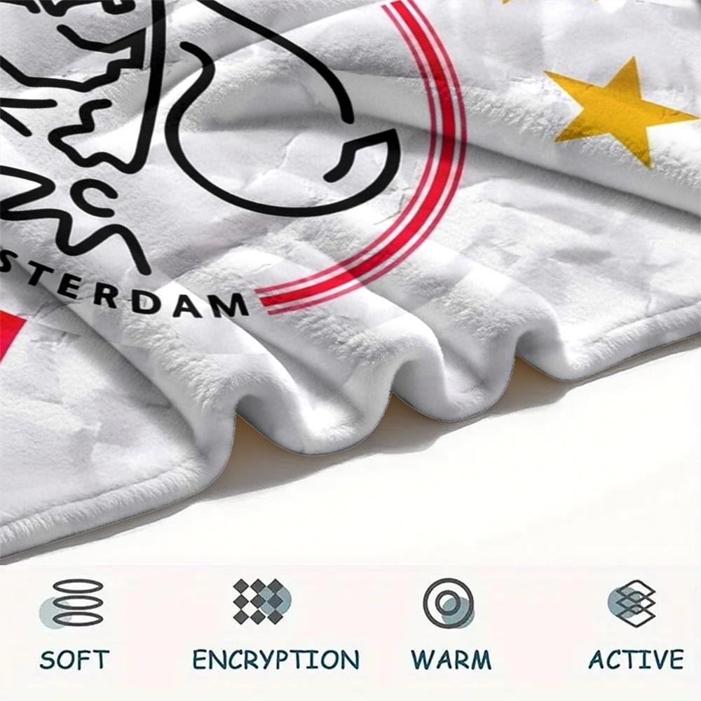 1PC Custom Name AJAX Patterned Flannel Blanket Suitable For All Seasons for Home Decor Warmth and Comfort Gifts Holiday Present