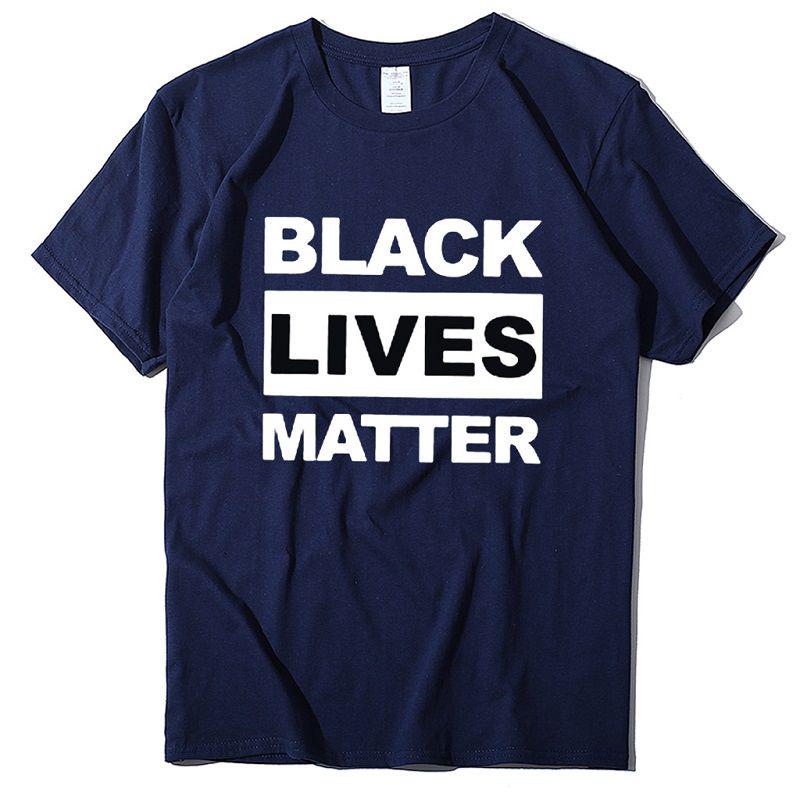 Стильная черная футболка 'Black Lives Matter' против расизма для унисекс, повседневная и удобная
