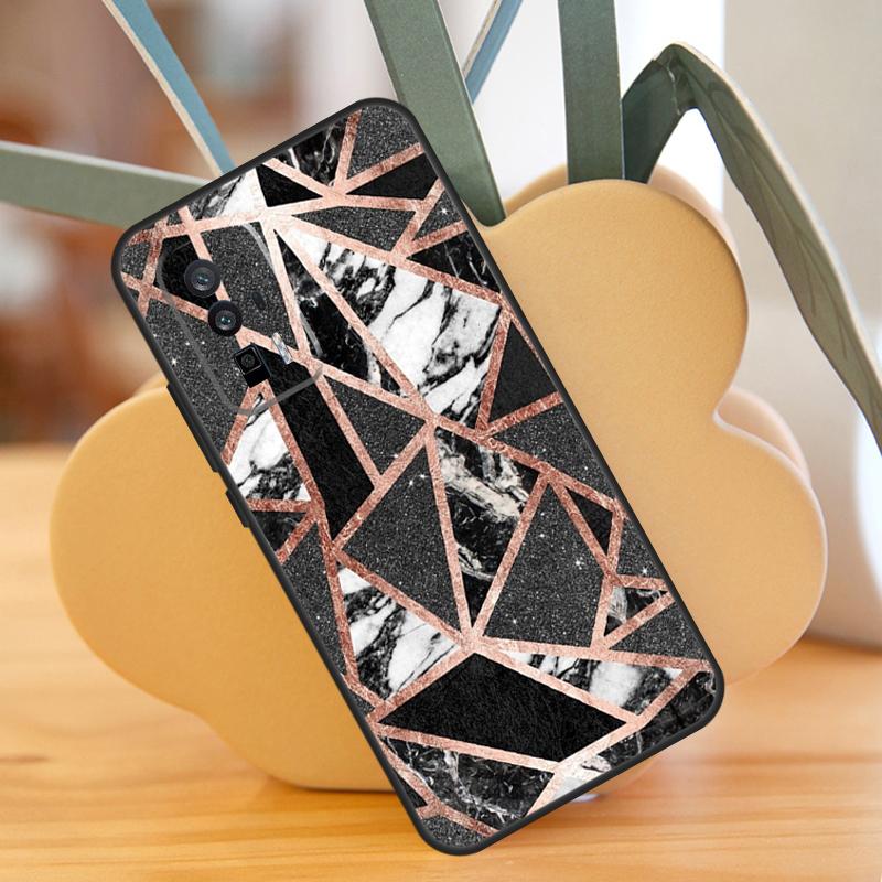 Геометрический мраморный чехол для POCO F6 Pro X6 X5 X3 F3 F5 M6 M5s Xiaomi 13T Pro 11T 12T 12 13 Lite 14 Ultra