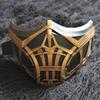 Mortal Kombat Zero Degree Half-Face Mask Cos Disguise Photography Props Gentleman Style Face Covering ABS Material Collection
