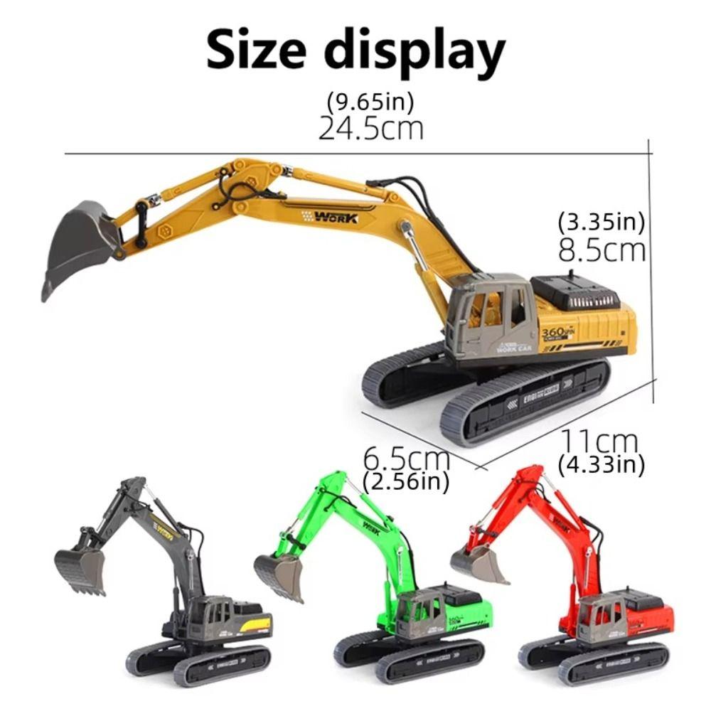 Flexible Joints Excavator Model Toy Rotatable Construction Vehicle Model  Collection