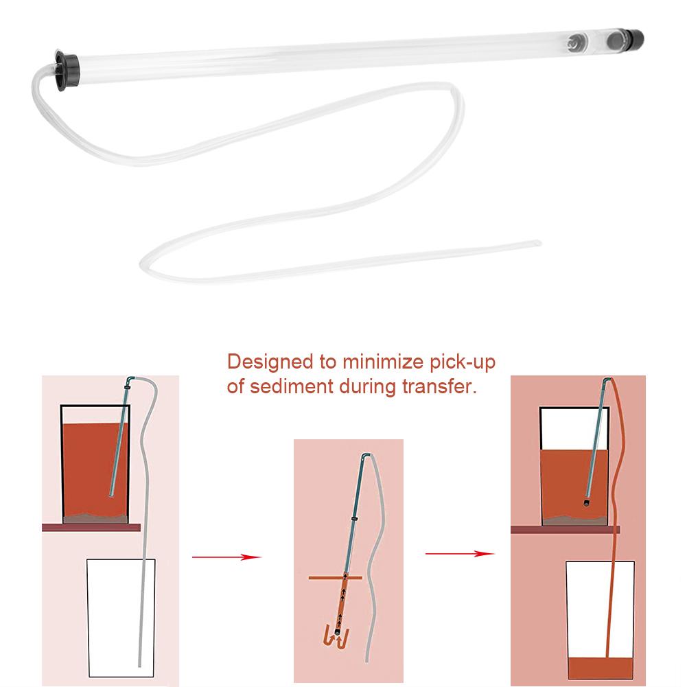64см Автосифон для перелива пива, вина, ведро, бутыль, бутылка с трубкой, пластик