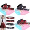 Fashion Ladies Flower Pattern Pu Leather Belt With Metal Buckle For Casual Jeans Wear
