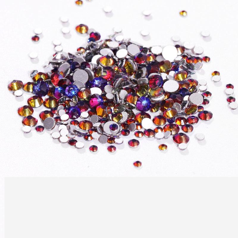 1440 шт. плоских кристаллов AB в упаковке оптом SS3-SS20 прозрачные стразы AB для дизайна ногтей