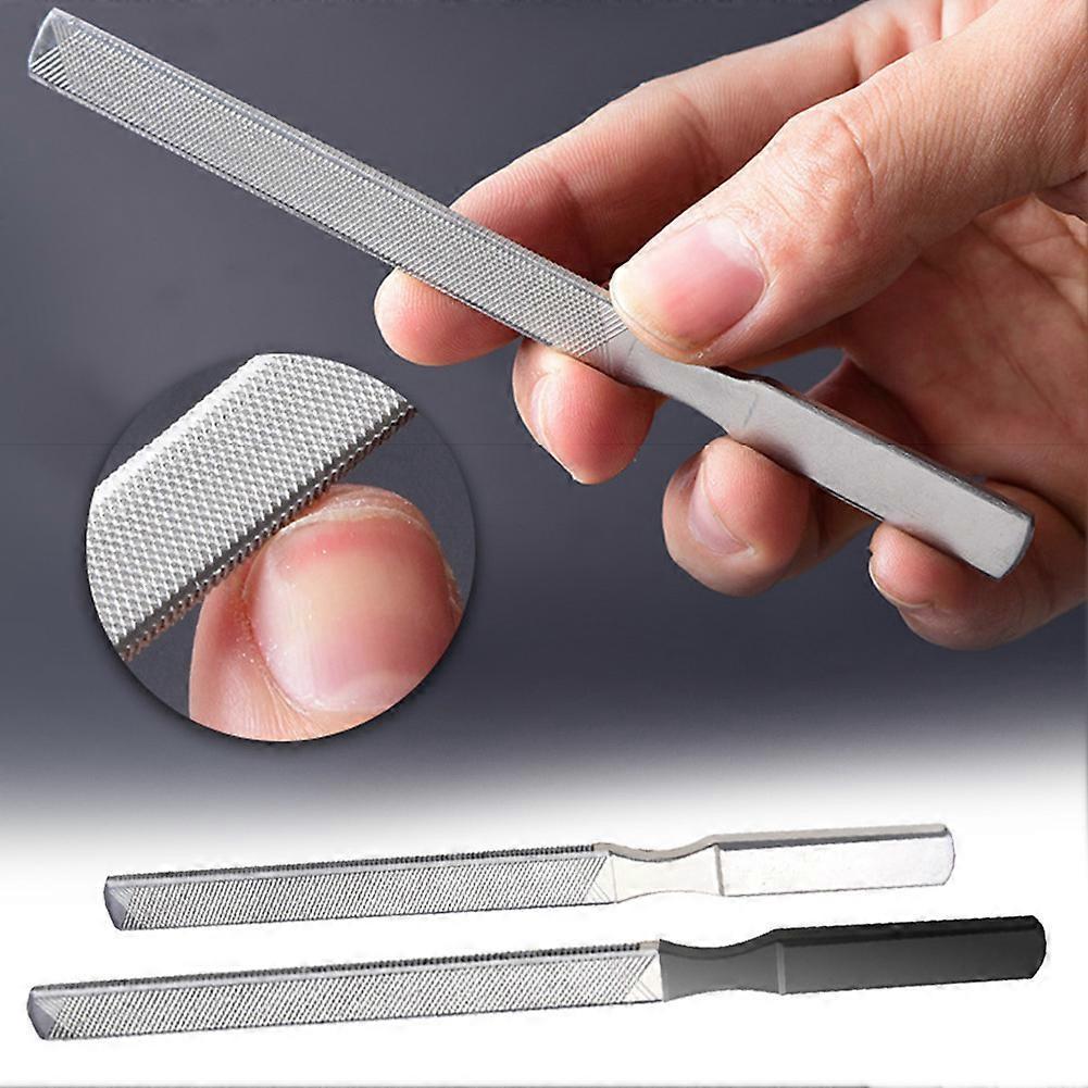 Extra Long Nail Files for Thick Nails, Stainless Steel 4 Sides Nail Files for Fingernails Toenails