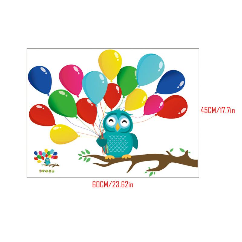Мультфильм ветка дерева Сова воздушный шар стикер на стену детский сад детская комната украшение стикер на стену