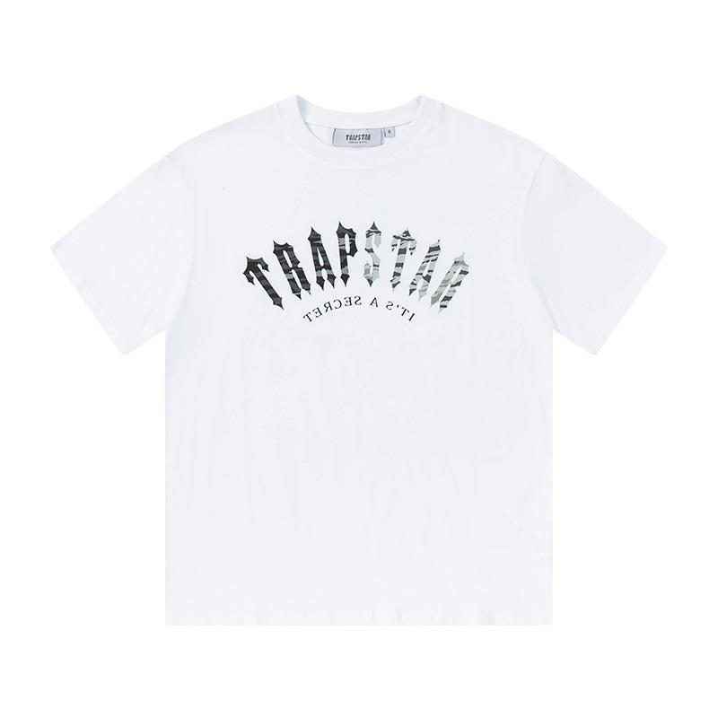 Cross-border new graffiti letter printing European and American street trendy brands loose and versatile casual men's and women's short-sleeved round