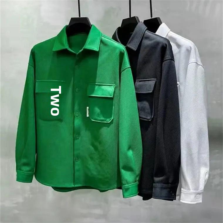 Men's Trendy Loose Knit Lapel Shirt Jacket – Autumn Fashion