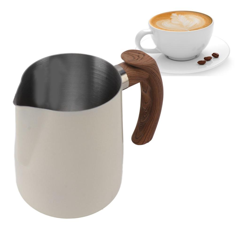 600ml Capacity Stainless Steel Frothing Cup Dripless Spout Milk Frothing Pitcher Cappuccino Making