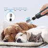 Электрическая пилка для ногтей для домашних животных, перезаряжаемая через USB, триммер для ногтей для домашних животных с 3 скоростями, бесшумный инструмент для ухода за лапами для маленьких и больших кошек и собак