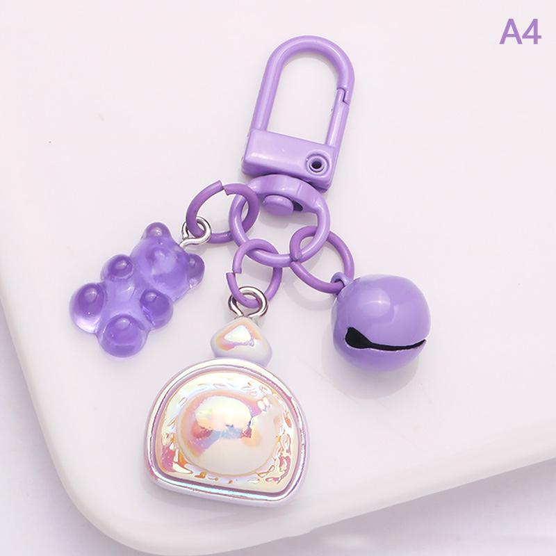 Милый креативный мини-пончик-мороженое брелок для ключей из мультфильма, брелок-подвеска в виде кролика из смолы для мужчин и женщин, подвеска-подвеска для сумки для пары