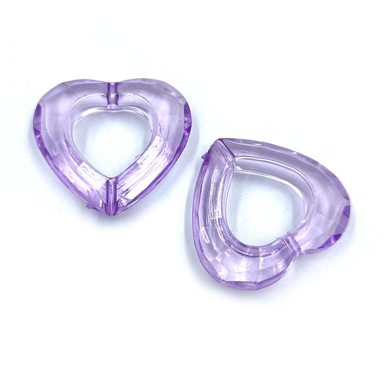 Полые бусины в форме сердца ярких цветов, акриловые принадлежности ручной работы, свободные бусины, 10 шт., для изготовления ювелирных изделий, аксессуары «сделай сам»