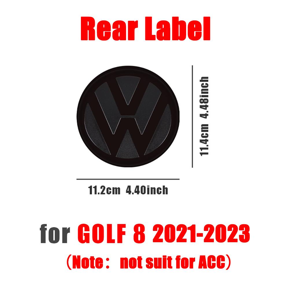 For VOLKSWAGEN VW Non-destructive Gloss Black Front Grill Badge Rear Trunk Lid Emblem Logo For Volkswagen VW Golf 7 7.5 8 2014-2