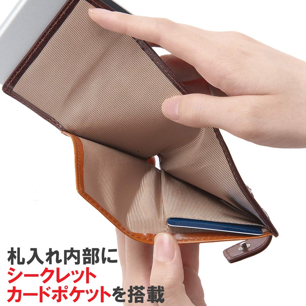 Italian Leather Aluminum Card Holder [Golbe] (Navy)