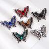 European-American Vintage Butterfly Rhinestone Brooch: Fashionable Alloy Insect Design Lapel Pin