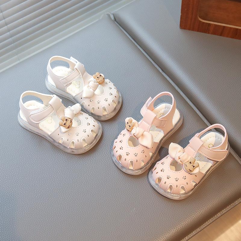 Милые детские сандалии для детей, обувь принцессы, нескользящая мягкая подошва, пляжная обувь для девочек