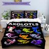 Axolotls World Print 3Pcs Bedding Setduvet Cover With 2 Bedropillowcase Home Birthday Gift