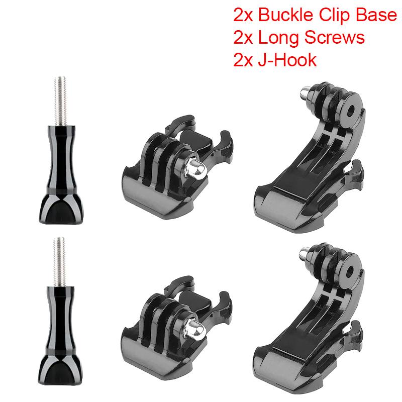 J Hook Quick Release Mount Base Screw For GoPro Hero 12 11 10 9 8 7 6 5 SJCAM Insta360 X2 X3 DJI Osmo Action Camera Accessories