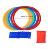 10 Pieces Hopscotch Rings Bean Bag Toss Portable Agility Training Fun Jump Game Hoops for