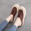 Round Head Breathable Mother Shoes 2025 Summer New Fashionable Retro Casual Women's One-pedal Lazy Old Beijing Cloth Shoes