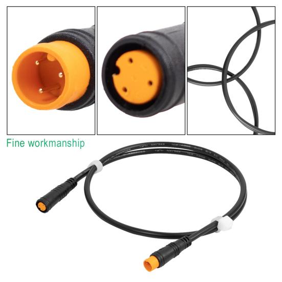 Удлинительный кабель для электровелосипеда 3Pin, водонепроницаемый электрический велосипедный мотор, переходник для дроссельной заслонки, женский и мужской разъем, удлинительный кабель