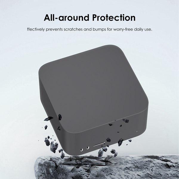 Transparent Black Silicone Case for 2025 Apple Mac Studio Host