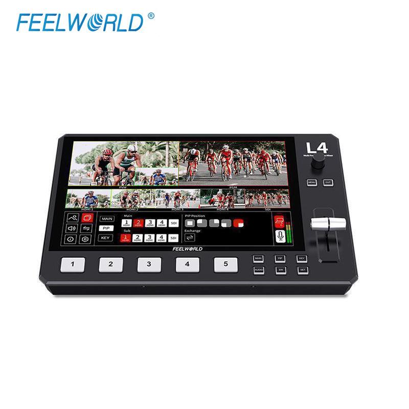 Feelworld Fuwede L4 10,1" Сенсорный HDMI/SDI Мультикамерный микшер для прямых трансляций