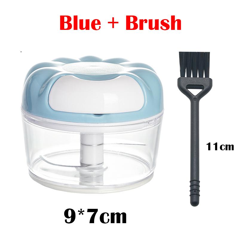 Мини чеснокодавилка Пюрированный чеснок Измельченный чеснок, раздавленный вручную Начинка для перемешивания Ручная дробилка со щеткой Инструменты для домашней кухни