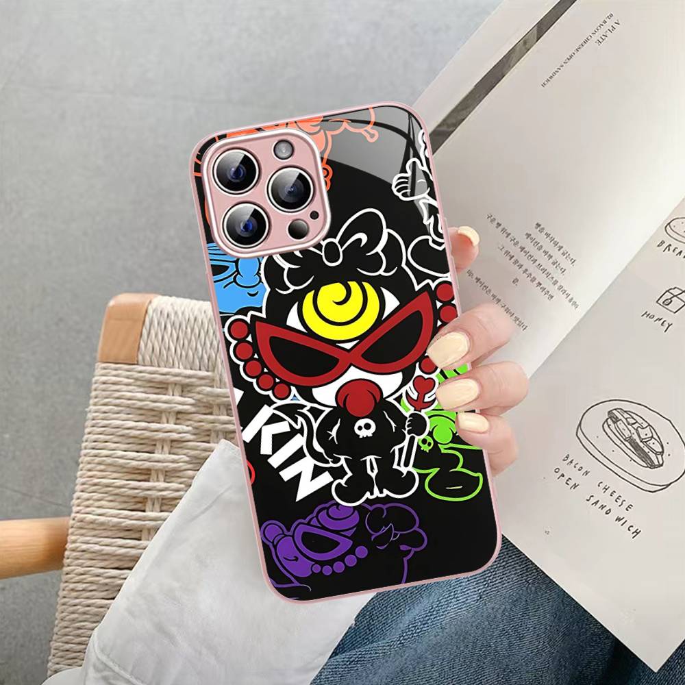 H-Hysteric Cute M-Mini Tempered Glass For Iphone 14 13 12 11 Pro Mini XS MAX 14Plus X XS XR Cover