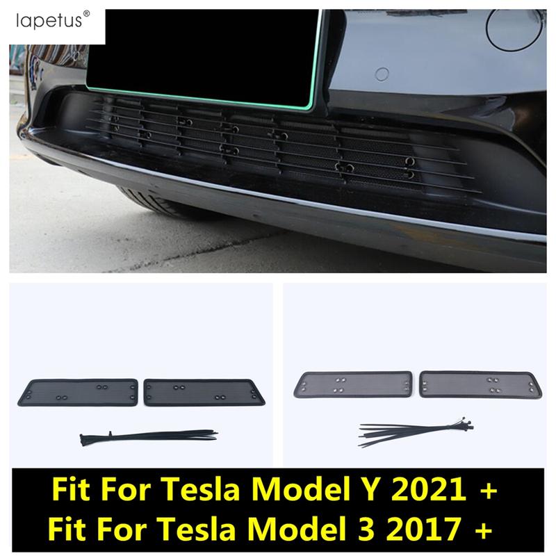Front Grille ert Net ect Screening Mesh Protection Trim Accessories For Tesla Model Y - 2024 / Model 3 2017 -