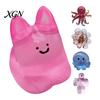 Adults Stress Relief Toy Transparent Slow Rising Decompression Bubble Robot Bunny Octopus Pinch Squeeze Soft TPR Ball Fidget Sensory