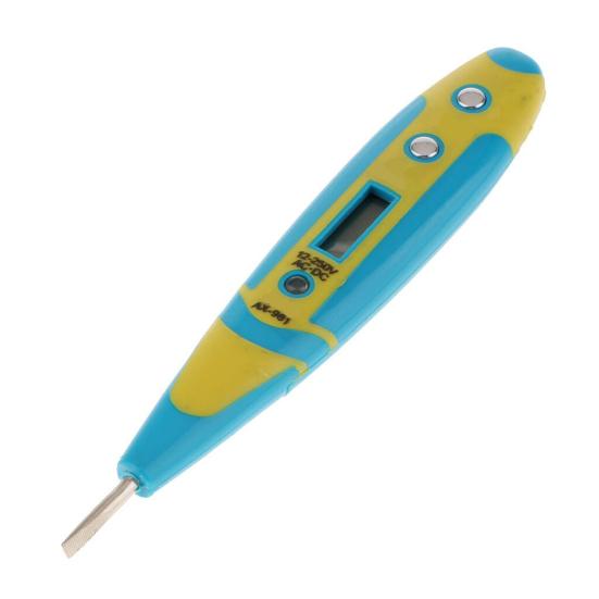 12-250 В переменного и постоянного тока бесконтактный ЖК-дисплей тестер электрического напряжения детектор измерительная ручка