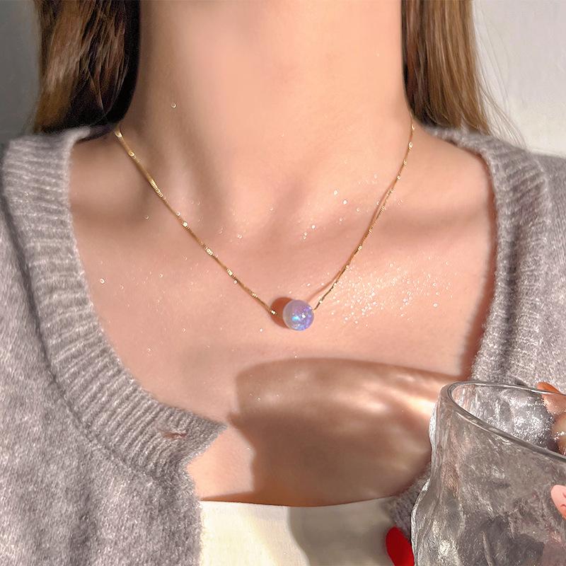 Простой темперамент Золотое колье-бини женское