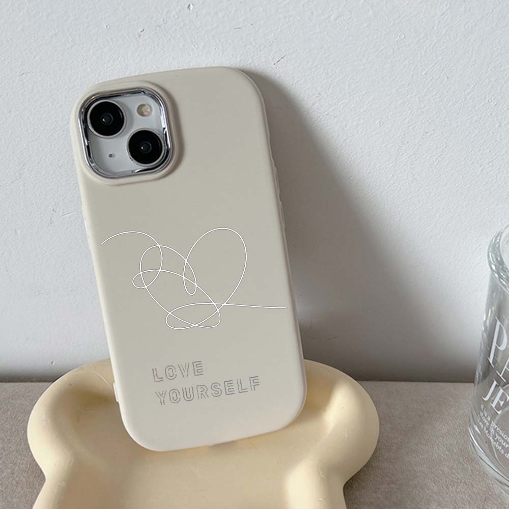Для iPhone 13 14 15 Pro Max Samsung Galaxy A14 A15 A24 Xiaomi 13T Redmi 12C Мягкий пухлый чехол для телефона NY11 Love Yourself Flower Силиконовый чехол из ТПУ