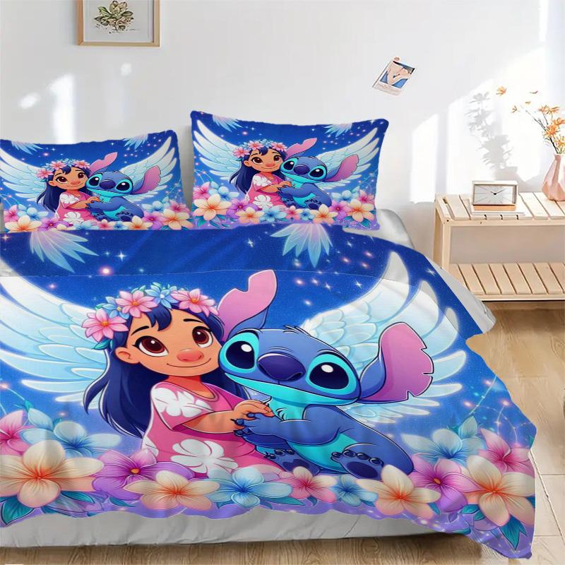 Lilo Stitch Fantasy Print 3Pcs Bedding Setduvet Cover With 2 Bedropillowcase Home Birthday Gift
