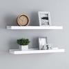 VidaXL Ledge Shelves for Photo Frame 2 Pcs White 60x9x3 Cm MDF