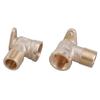 Упаковка из 2 латунных настенных распределителей DN15 с резьбовым фитингом 90 градусов с внутренней и наружной резьбой 1/2 дюйма для водопровода