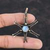 Подвеска Rainbow Moonstone, подвеска из медной проволоки, подвеска Star, подвеска из драгоценного камня ручной работы, ювелирные изделия из медной проволоки, подарки для него, женская подвеска