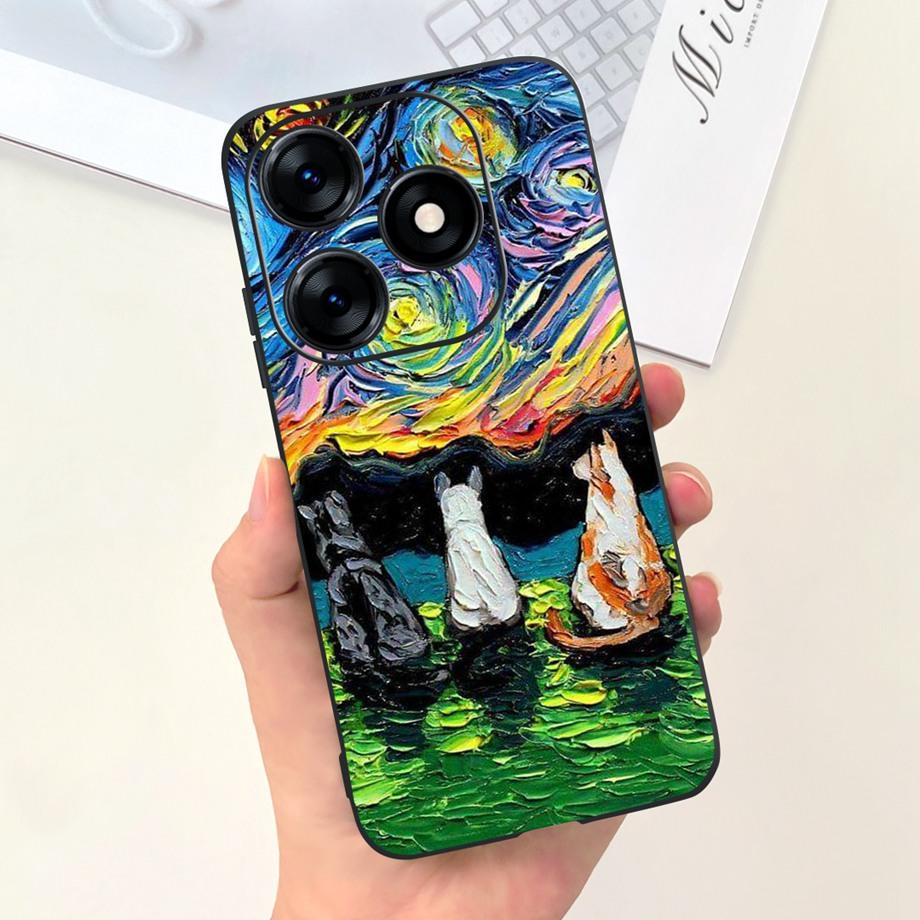Чехол для Tecno Spark 10C KI5k KI5m Tecno Spark 10 Pro Spark10 Задняя крышка Ударопрочный Жидкий силикон Чехол Астронавт Динозавр