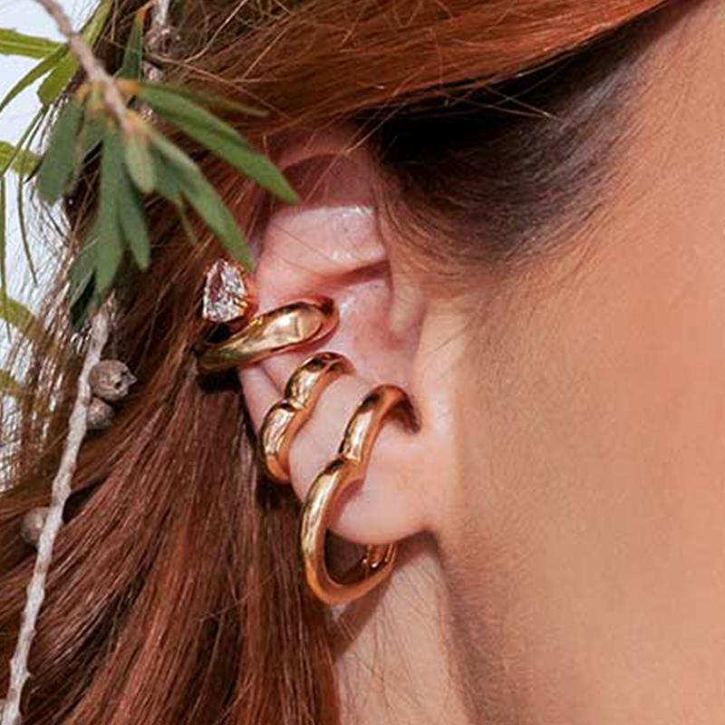 canner Ретро квадратные серьги-гвоздики для женщин INS Металлические украшения для ушей