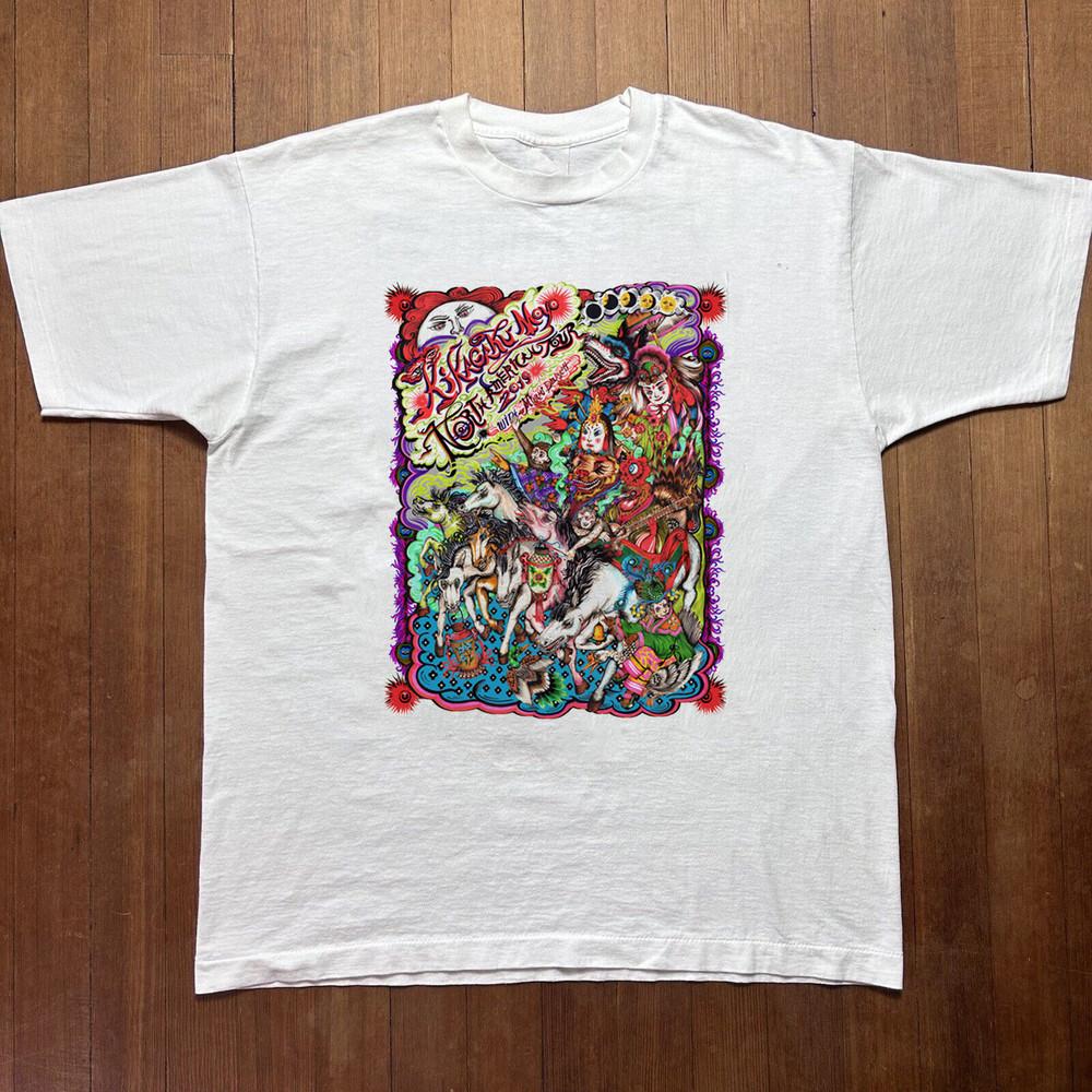 Kikagaku Moyo Band Белая Футболка Хлопок S234XL Короткий Рукав JH343 Унисекс Футболка