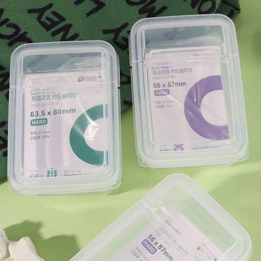 Small Card Film Storage Box Transparent Photocard Collection Case Flip Lip Card Holder Box DIY